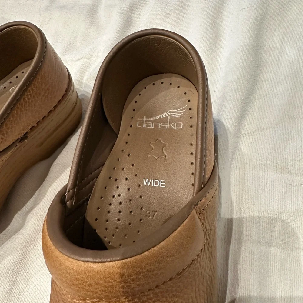 Dansko Brown Leather Mules - Picture 3 of 6